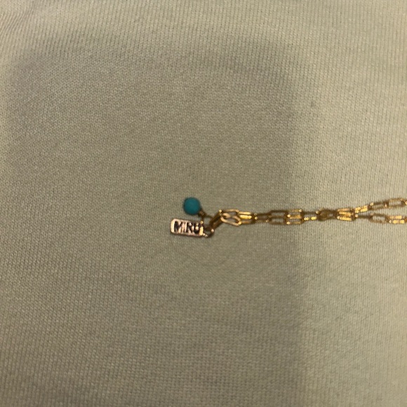 MINU Jewels Mediterranean Inspired Jewelry- Turquoise/Gold Pendant Necklace - Picture 2 of 5